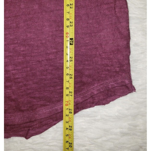 We The Free People Sz XS Oversized Breezy Burnout Tank Top Purple Pink V-Neck - Picture 7 of 7